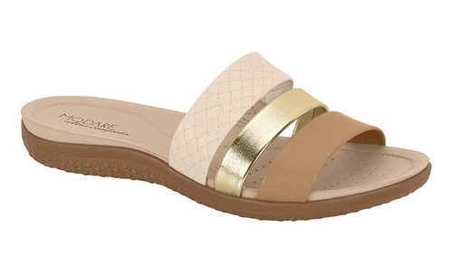 Chinelo Modare Tamanco Linha Conforto Feminino Creme/tan