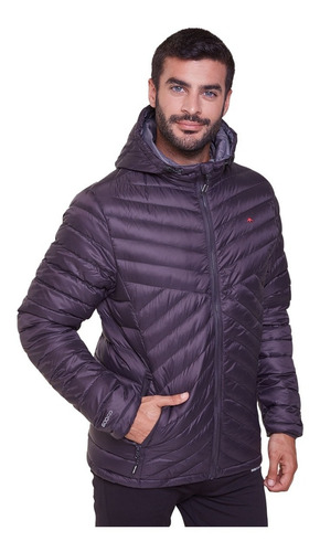 Campera De Pluma Montagne Hombre Neegan Con Capucha Duvet