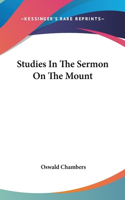 Libro Studies In The Sermon On The Mount - Chambers, Oswald