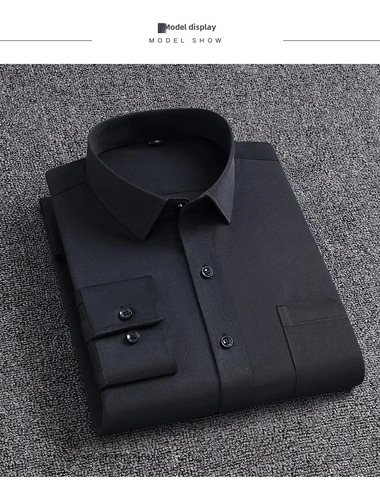 Camisa De Negocios Elástica Sin Arrugas De Manga Larga Para