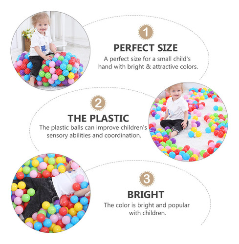 50 Bolas De Plástico Para Niños Con Forma De Bola Oceánica,