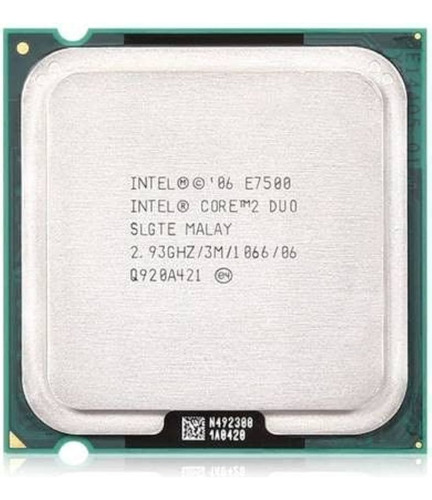 Procesador Intel Core 2 Duo E7500 2,93ghz 3m 1066 Socket 775