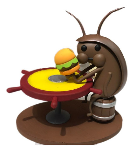 Diorama De Bob Esponja Cucaracha Meme, De 20 Cm! Nueva