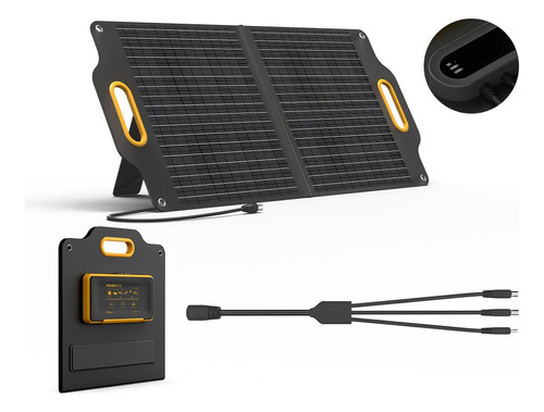 Powerness Cargador Solar Portatil De 80 Vatios Y 18 V Con Ve
