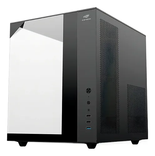 Gabinete Gamer C3Tech Gaming Aquarius ATX Vidro Temperado Preto