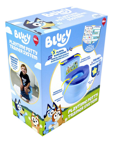 Baño Entrenador Bluey 2 En 1 Azul Con Sonidos Envio Gratis Azul Claro Animales
