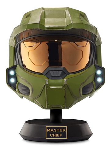  Casco De Halo Master Chief Con Soporte Y Luces Led De Colección Y Cosplay 