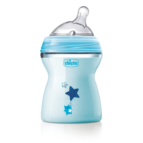 Mamadera Chicco Natural Feeling 250 Azul- Bebés Y Niños