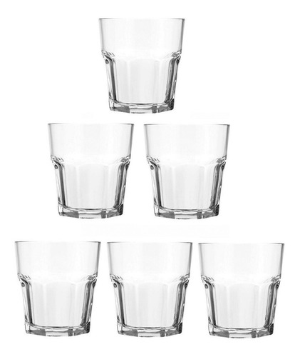 Vaso Vidrio Bristol 2511 Nadir Fasetado 320 Ml X 6 Unidades 