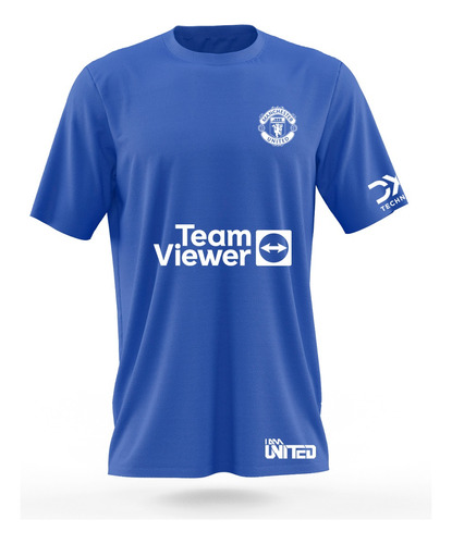 Polera Azul Rey Dryfit Futbol Club Manchester United 2023