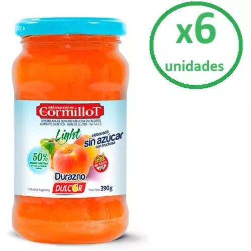 Mermelada Durazno Sin Azucar Cormillot 390 Gr