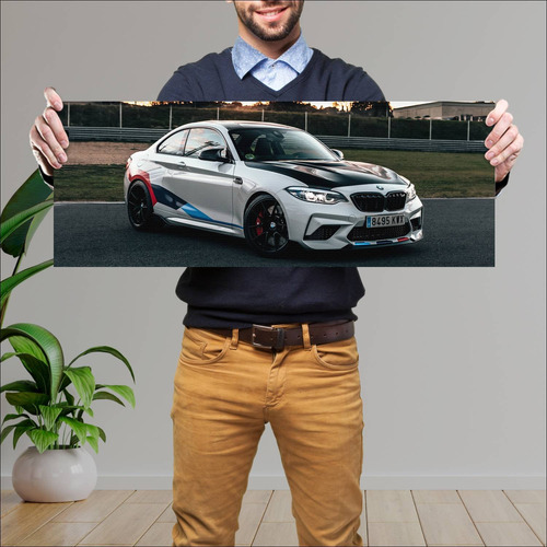 Cuadro 30x80cm Auto 2018 Bmw M2 Coupe Competitio 634