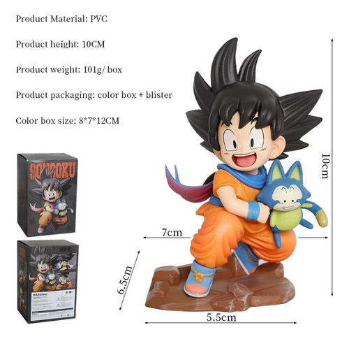 Figura De Dragon Ball De 10 Cm, Modelo Modelo Goku Embrace P