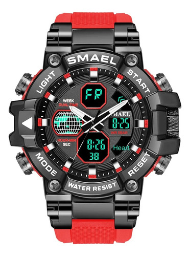 Smael Black Samurai Alloy Multi Function Electronic Watch