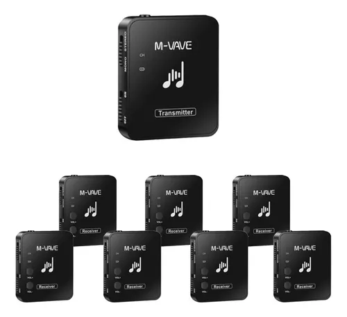 Kit 1 Transmissores + 7 Receptores M-vave Wireless Sem Fio Menor preço em Kit 1 Transmissores + 7 Receptores M-vave Wireless Sem Fio