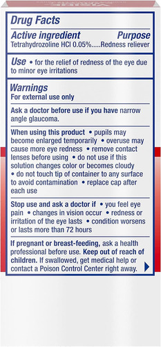 Gotas Visine Red Eye Comfort Alivio Rápido Ojos Rojos 15ml