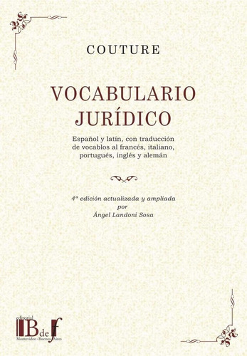 Couture, Eduardo J - Vocabulario Juridico Rustico - Bdef