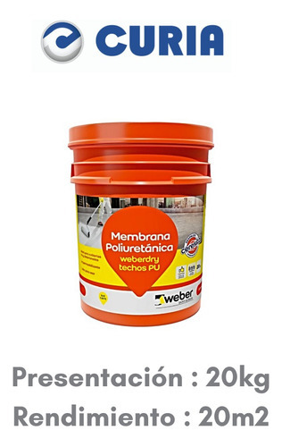Membrana Líquida Techos Pu Weberdry Weber 20 Kgs Poliuretano Color Verde
