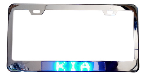 Porta Placa Con Luz Led Azul Para Vehículos Kia.