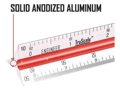Regla De Aluminio De Escala De Ingeniería Triangular A...