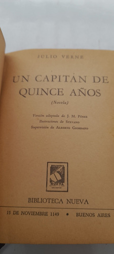 Un Capitan De Quince Años De Julio Verne - Biblioteca Nueva