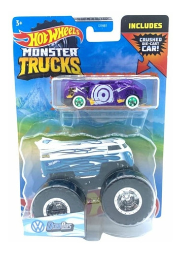 Hotwheels Monster Trucks Dragbus Mas Auto Triturado