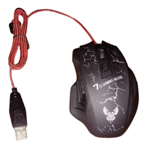Imagen 1 de 3 de Mouse Gaming X7 Usb 7 Botones Óptico Luz Led Multi 4800dpi