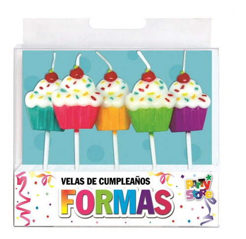 Velas Formas - Set Cupcakes X 5 Piezas