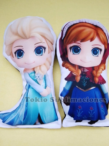 Almohadón Muñeco De Apego  Frozen  Elsa Y Anna.  Cap. Fed.
