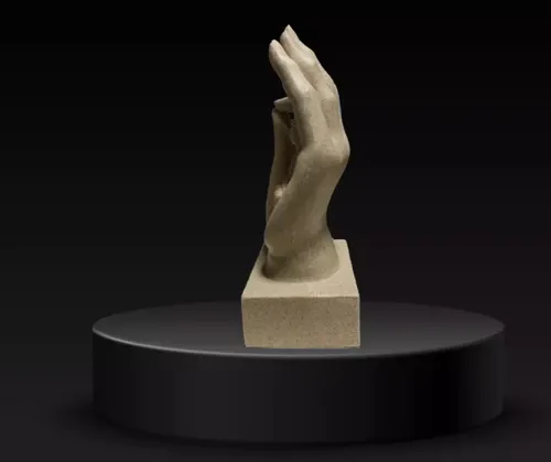 Buda Tallado En Mano Mudra Estatua Decoracion 32cm Zen Yoga Color Beige
