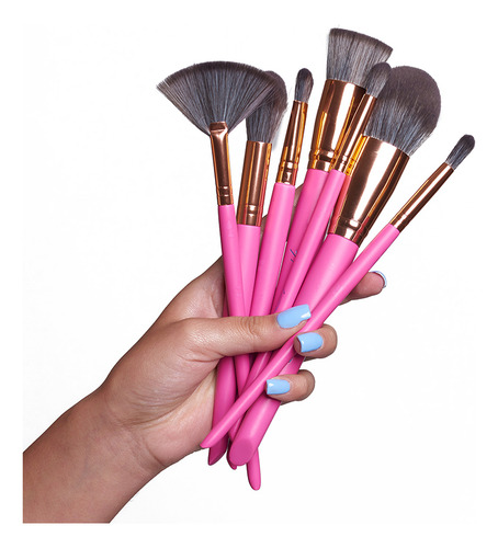 Set De 24 Brochas Profesionales Brinzed Pink Arantza Color Rosa