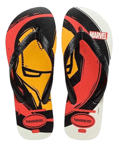 Chinelo Havaianas Top Marvel Logomania Branco - 35/36