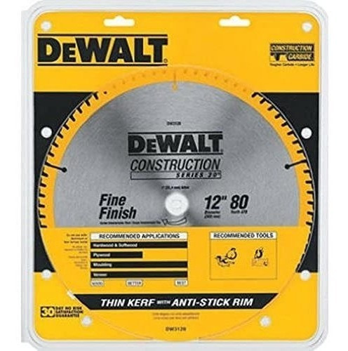 Disco Sierra Inglet.dewalt 12 80t Atb, Thin Kerf 1 /dw3128