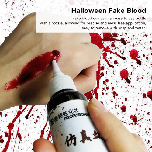 Pintura Facial Lavable Comestible De Halloween Con Sangre Fa