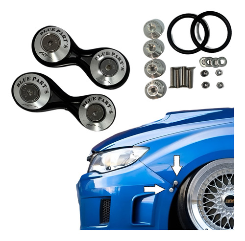 Kit Trava Parachoque Anilha Quick Release Rebaixado Tuning
