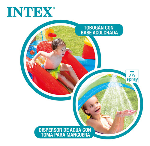 Centro De Juego Inflable Arcoíris 297 X 193 X 135 Cm Para Ni