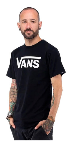 Vans Remera Lifestyle Hombre Classic Negro-blanco Blw