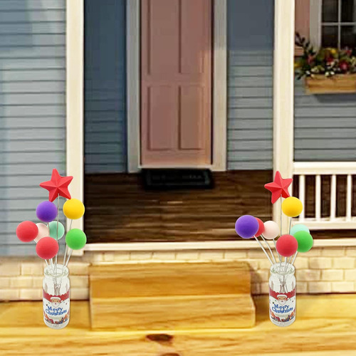 2 Juegos De Casa De Muñecas En Miniatura, Estrella De Globo