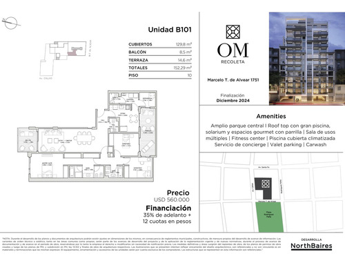 Departamento 4 Ambientes En Venta - Om Recoleta