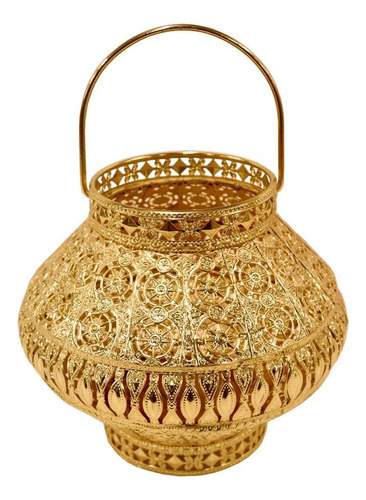 Lanterna Kalifah Ferro D18,5xa16,5cm Cor Dourada