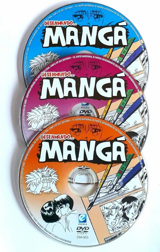 Desenhando Manga - Curso Completo Com 1 Livro + 3 Dvd S