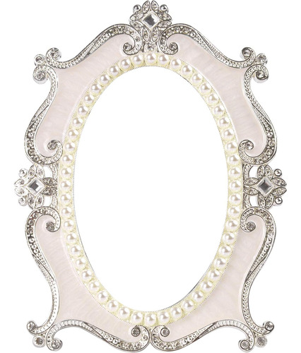 Espejo De Mesa Vintage Ovalado Decorativo Con Soporte