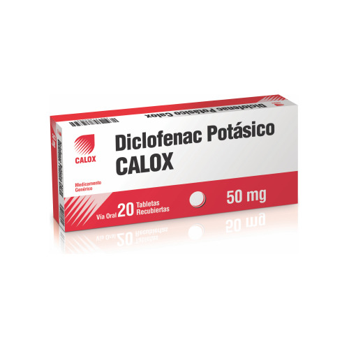 Diclofenac Potásico  Calox 50mg X 20 Tabletas