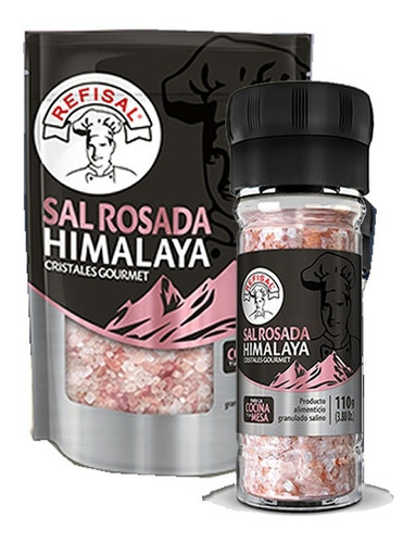 Sal Rosada Himalaya Salero Con Molino Bol - g a $70