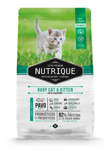 Imagen 1 de 4 de Nutrique Baby Cat & Kitten X 2 Kg