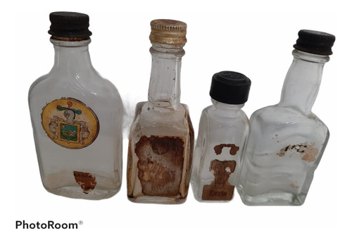Lote Colección De Botella Pequeñas Vacías Antiguas