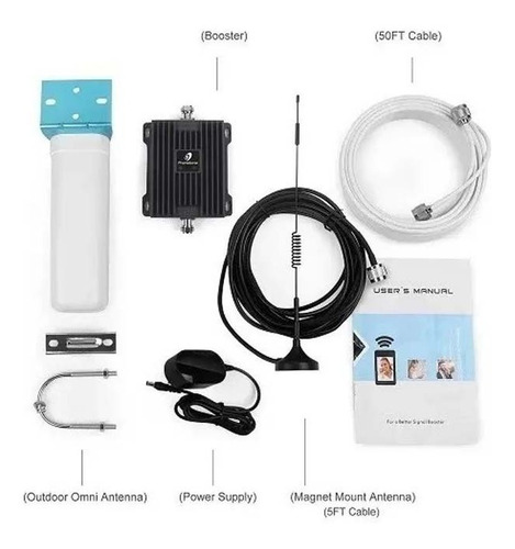 Amplificador Señal Celular 3g 4g 850/1900mhz 65db Movi Claro