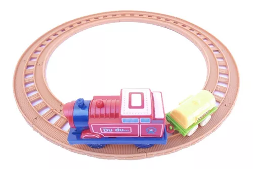 Trem Trenzinho À Pilha Com Trilhos Brinquedo Infantil Novo