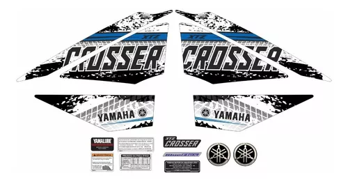 Kit Adesivos Faixa Yamaha Xtz Crosser 150 2022 Vermelha Cr23