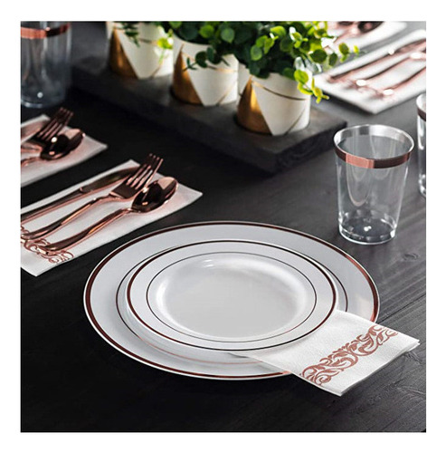 50 Toallas De Mano Desechables Papel De Mesa Vintage Suave
